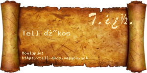 Tell Ákos névjegykártya